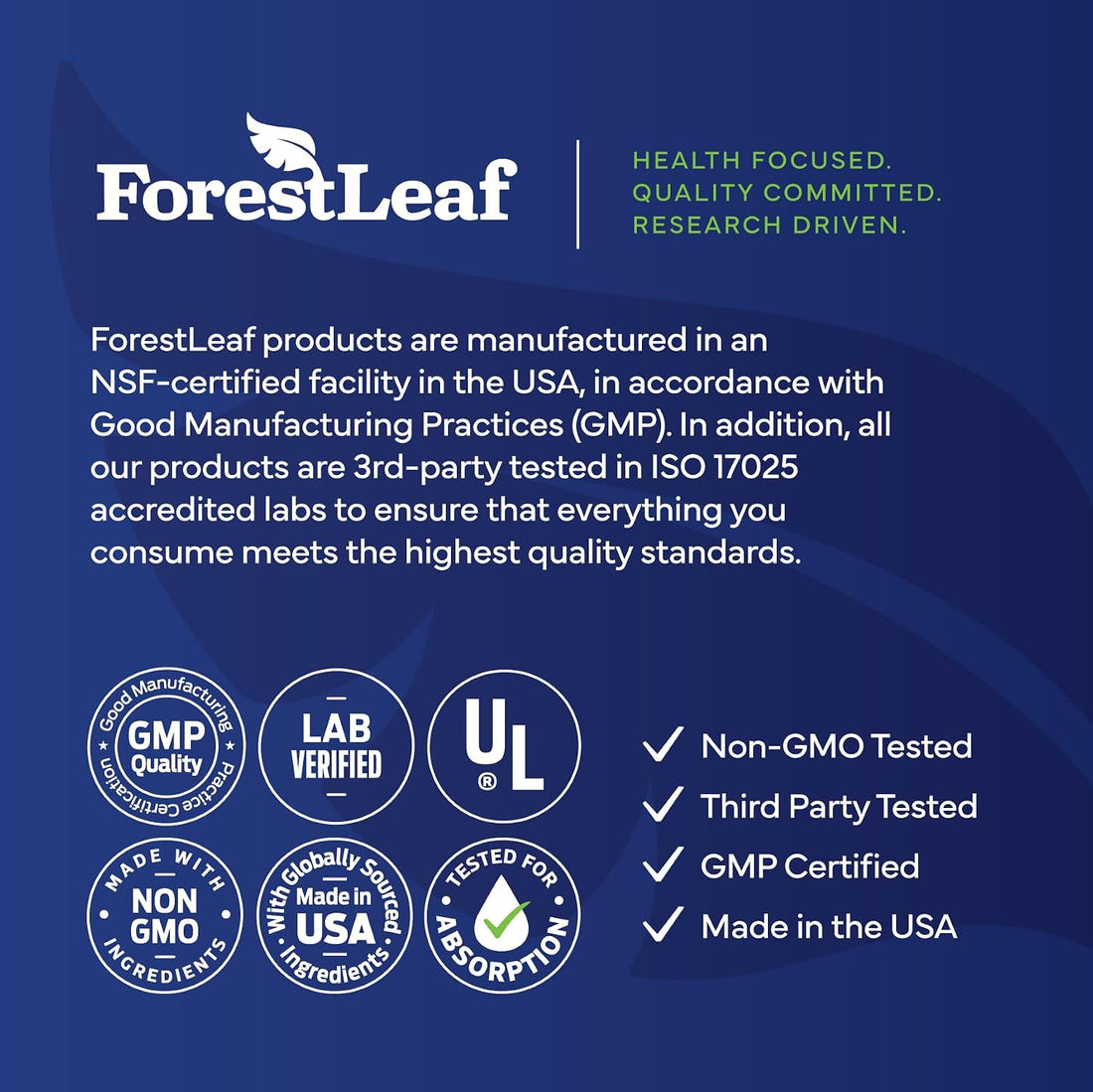 Made in the USA, GMP certified, third-party tested