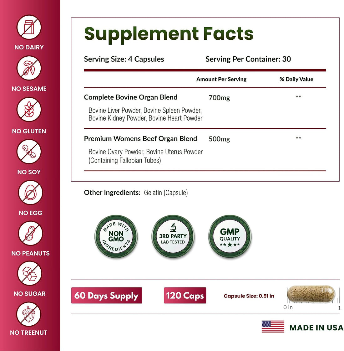 Beef Organ Supplement for Women