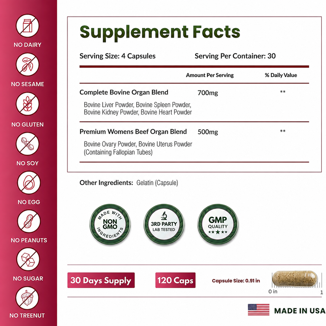 Beef Organ Supplement for Women